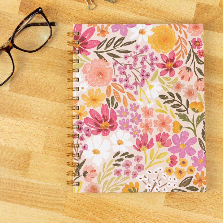 Primrose Petals Hardcover Spiral Notebook