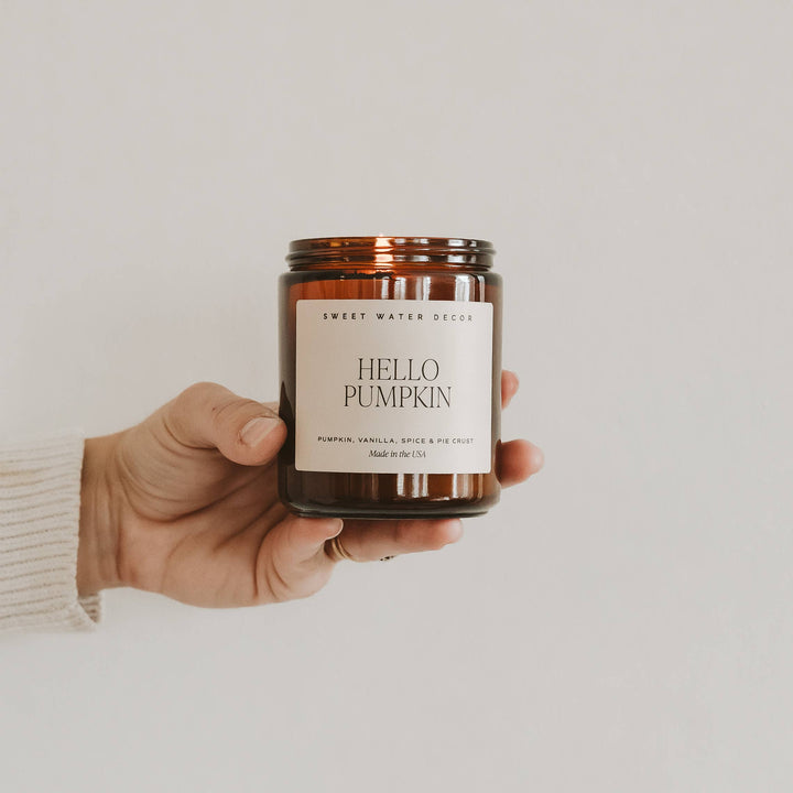 Hello Pumpkin Amber Jar Candle