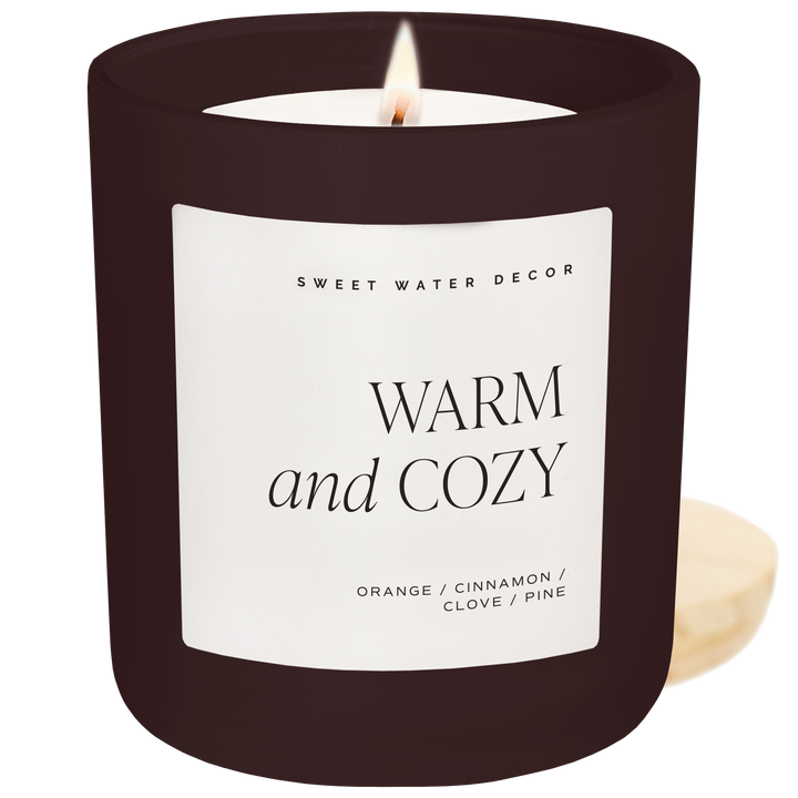 Warm and Cozy Brown Matte Candle