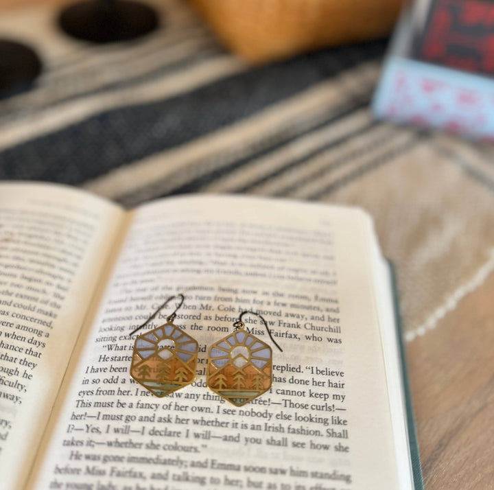 Valley Stained Glass Resin Earrings