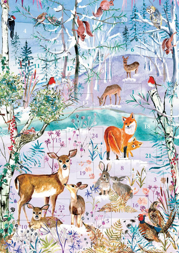 Wild Winter's Song Advent Calendar Greeting Card
