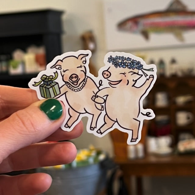 Merry Piglets Sticker - Merry Piglets