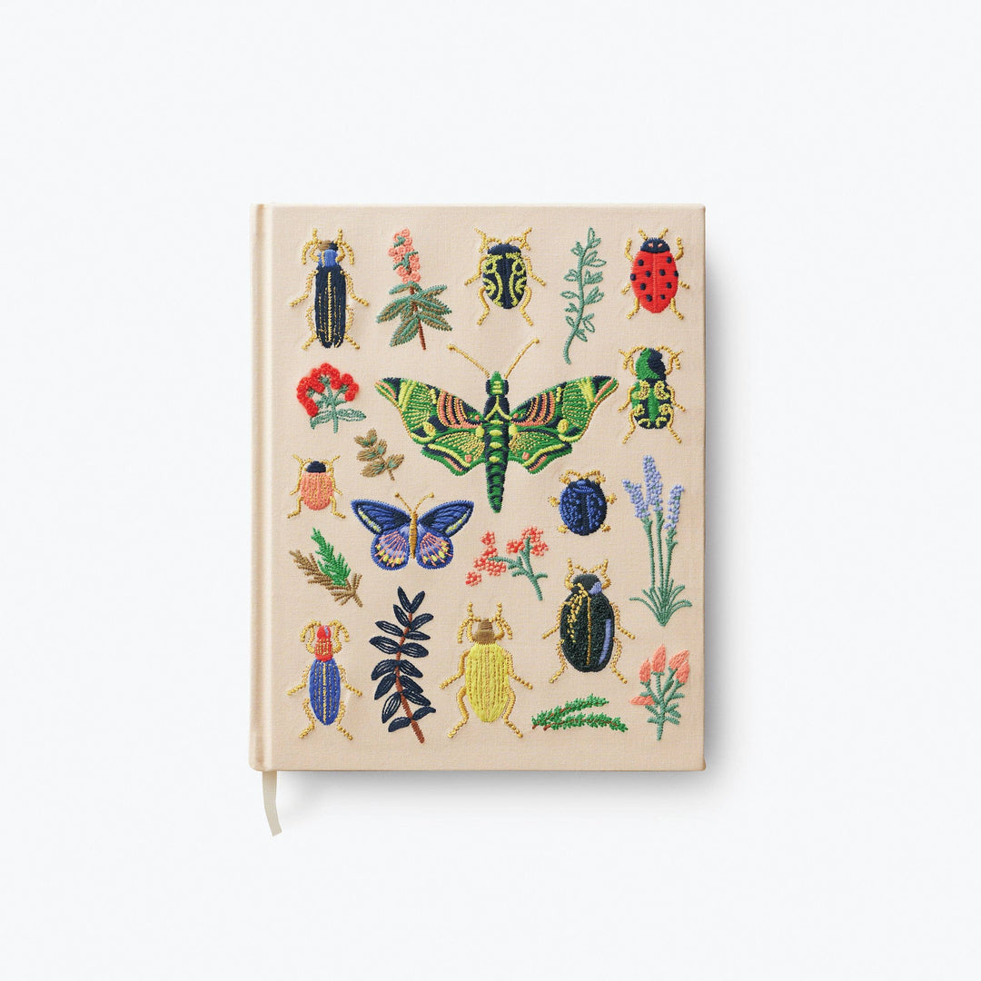 Curio Embroidered Fabric Sketchbook - Merry Piglets