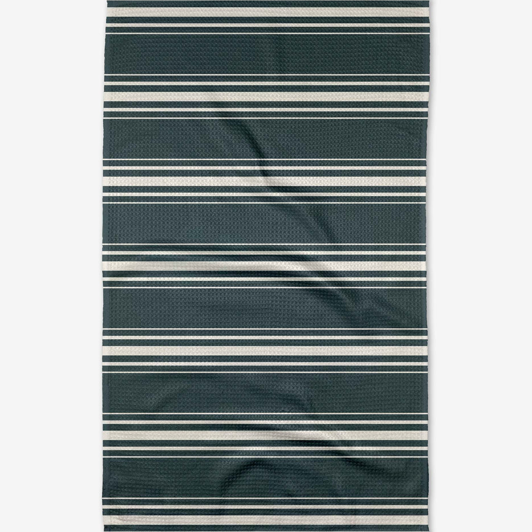 Deep Blue Fall Geometry Tea Towel