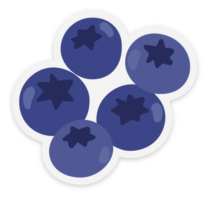 Clear Blueberries Sticker