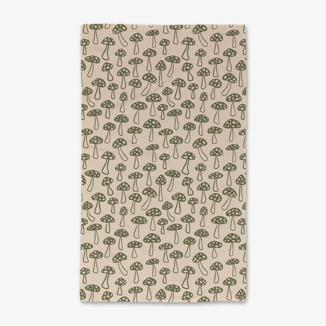 Woodland Mushroom Luxe Geometry Hand Towel