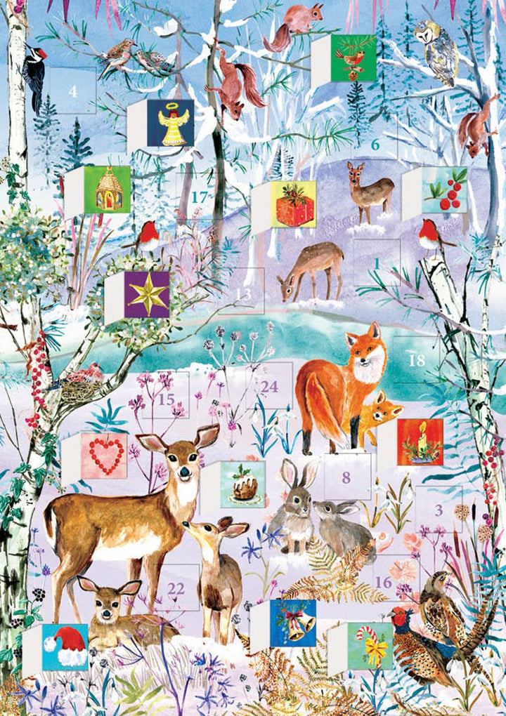 Wild Winter's Song Advent Calendar Greeting Card
