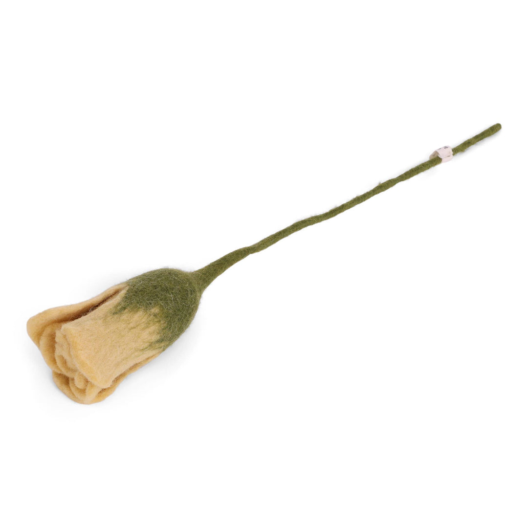 Light Yellow Wool Tulip Stem