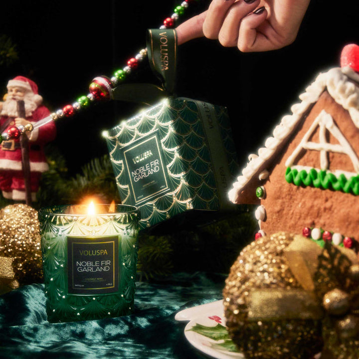 Noble Fir Garland Candle
