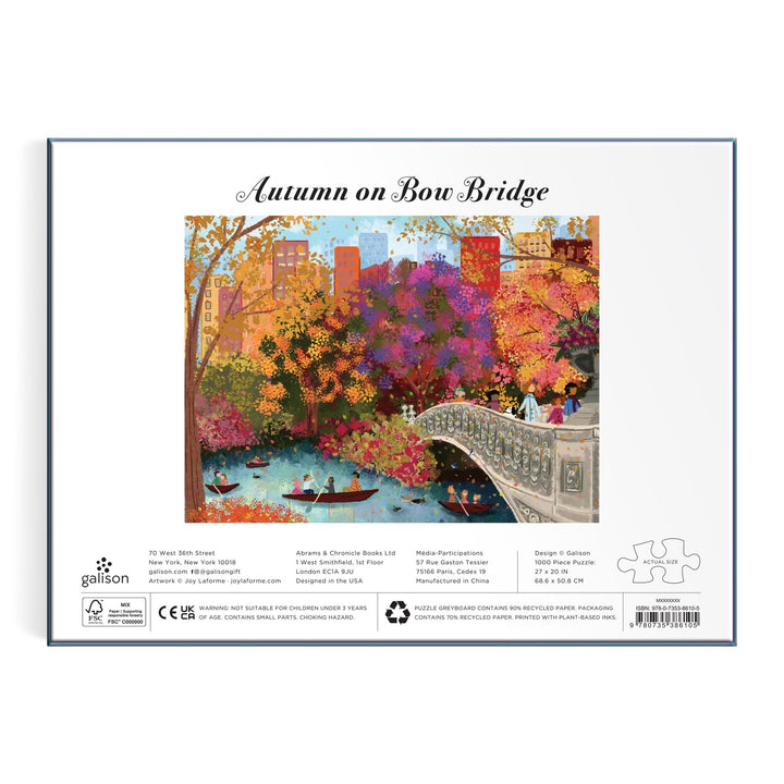 Autumn on Bow Bridge 1000 Piece Puzzle