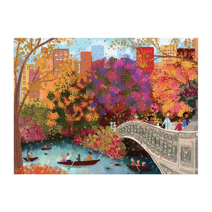 Autumn on Bow Bridge 1000 Piece Puzzle