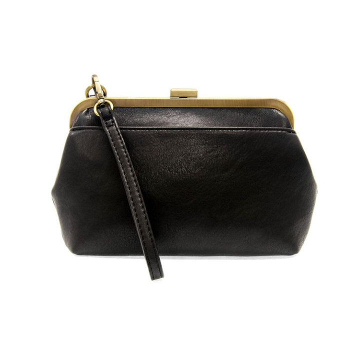 Black Vivie Kisslock Crossbody Bag