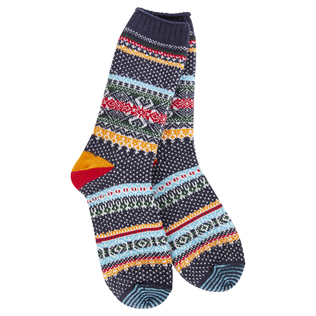 World's Softest Weekend Navy Stripe Socks