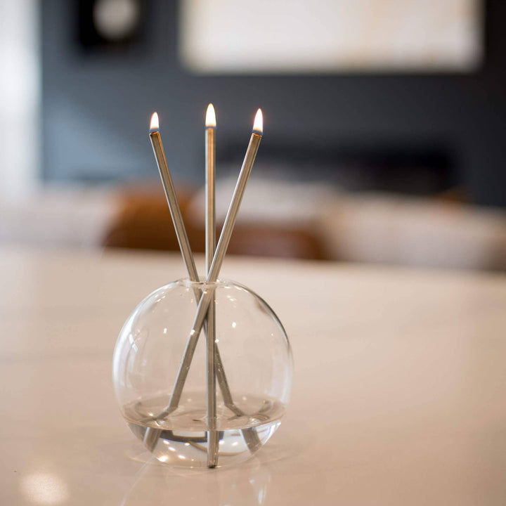 Silver Everlasting Candle Set - Merry Piglets