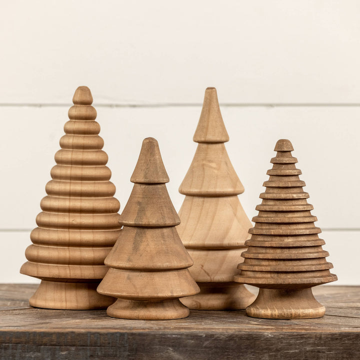 Wood Grooved Pine Tree