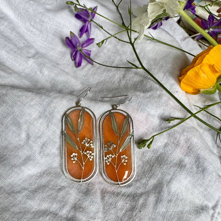 Allium Stained Glass Resin Earrings