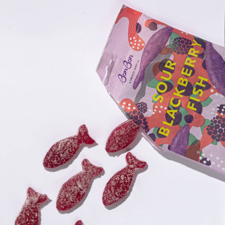 Sour Blackberry Fish Swedish Candy