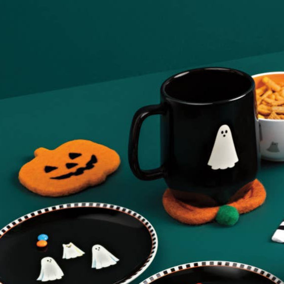 Boo Crew Halloween Felt Wool Coasters