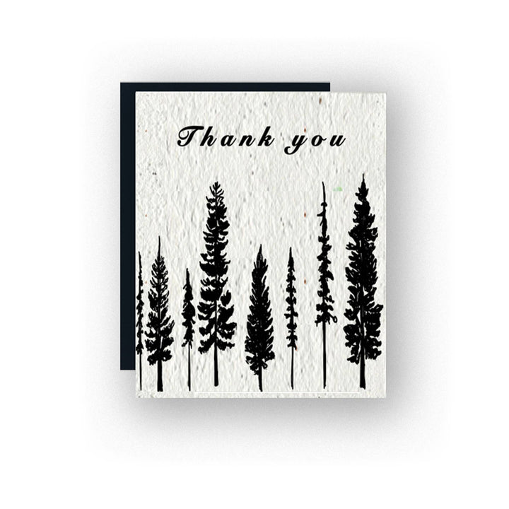 Plantable Thank you Evergreen Wildflower Greeting Card