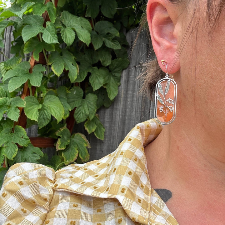 Allium Stained Glass Resin Earrings