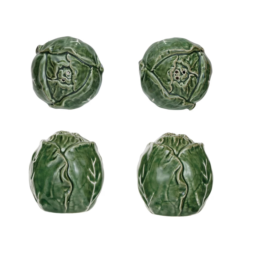 Cabbage Salt + Pepper Shakers