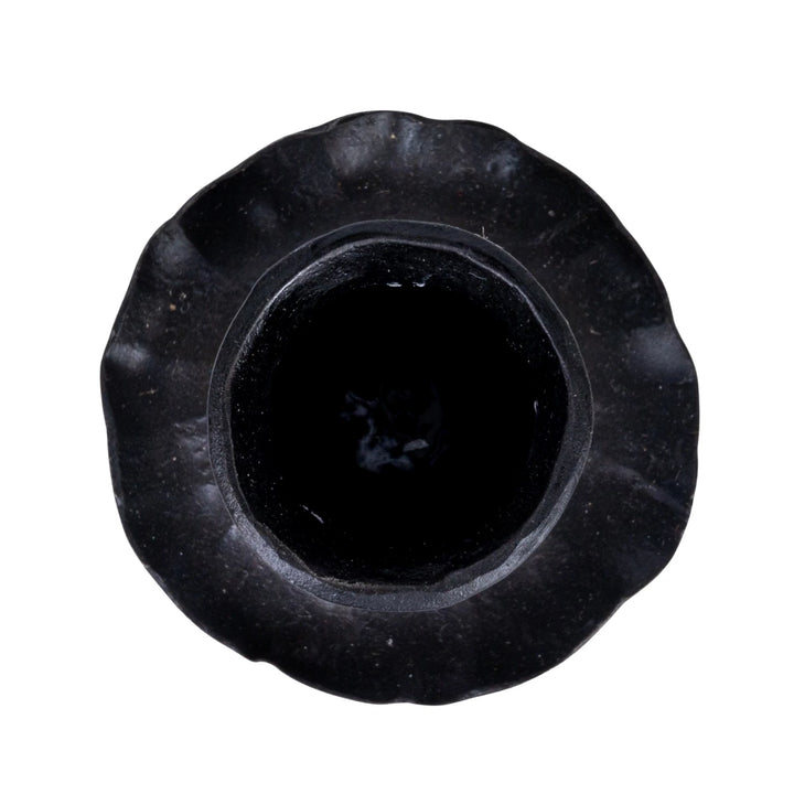 Short Black Cast Iron Taper Holder