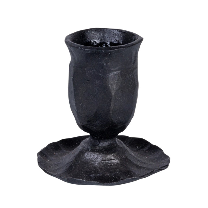 Short Black Cast Iron Taper Holder