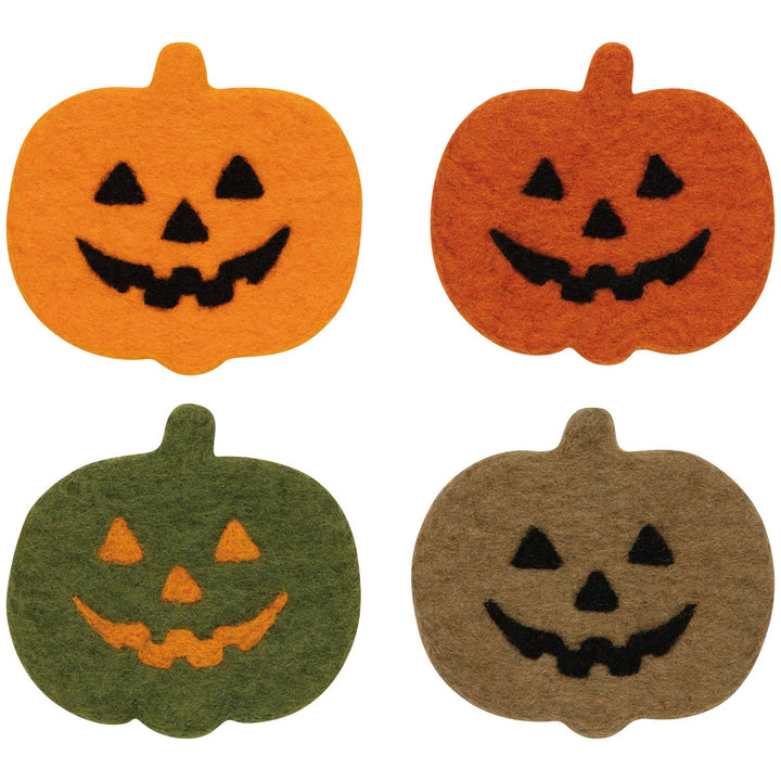 Boo Crew Halloween Felt Wool Coasters