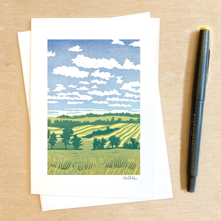 Home in the Fields Greeting Card