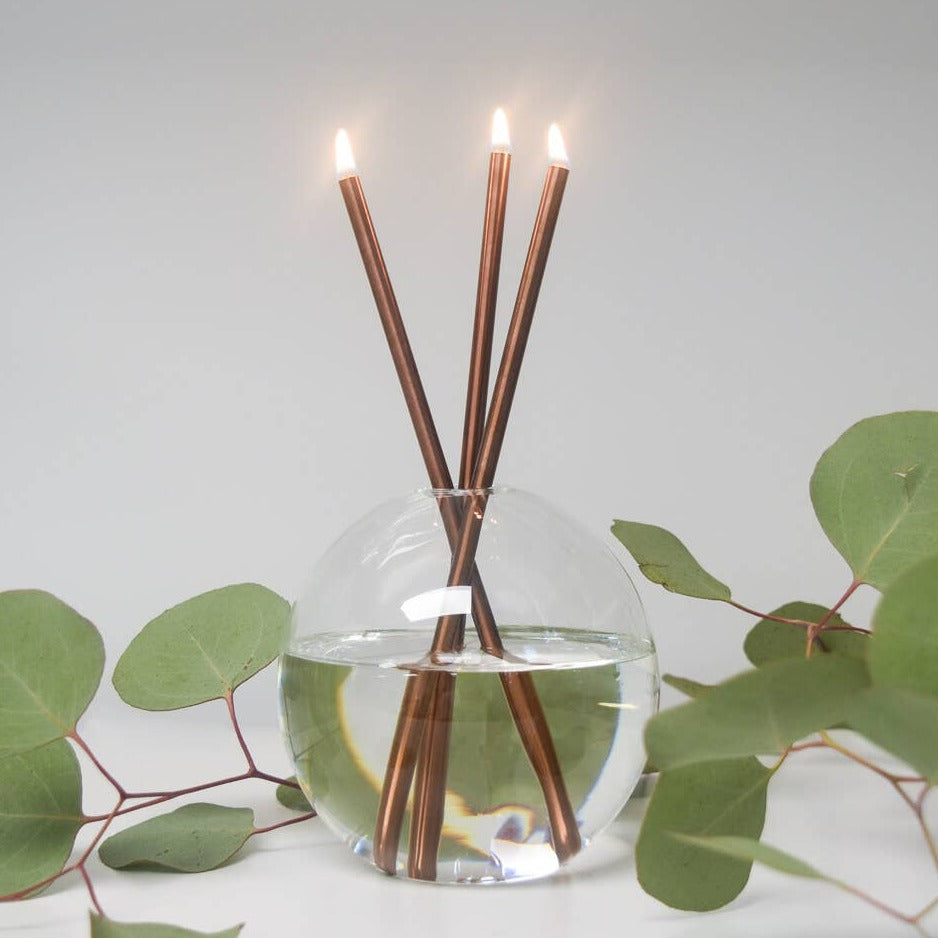 Copper Everlasting Candle Set - Merry Piglets