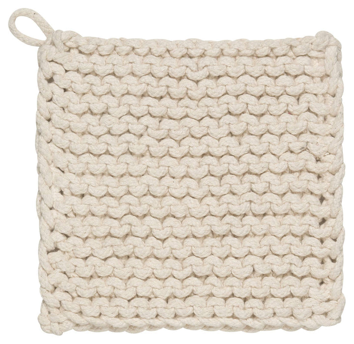 Natural Knit Potholder - Merry Piglets