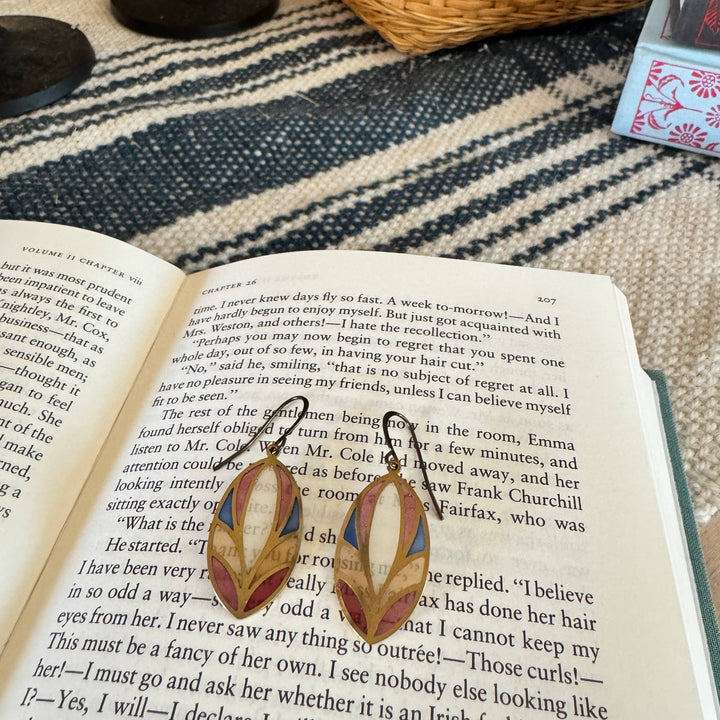 Mod Stained Glass Resin Earrings