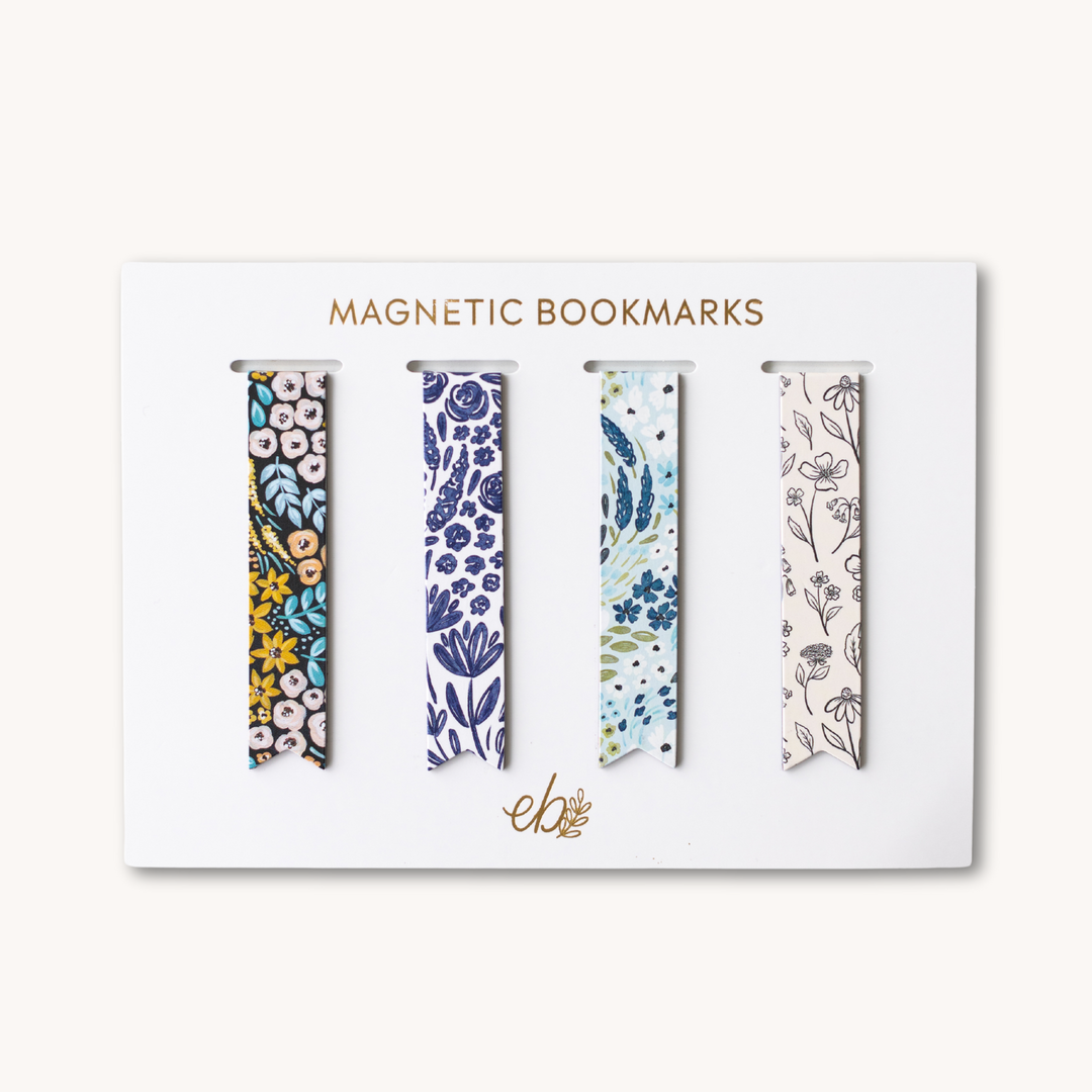 Winter Florals Magnetic Bookmarks