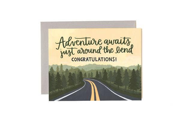 Adventure Awaits Greeting Card - Merry Piglets