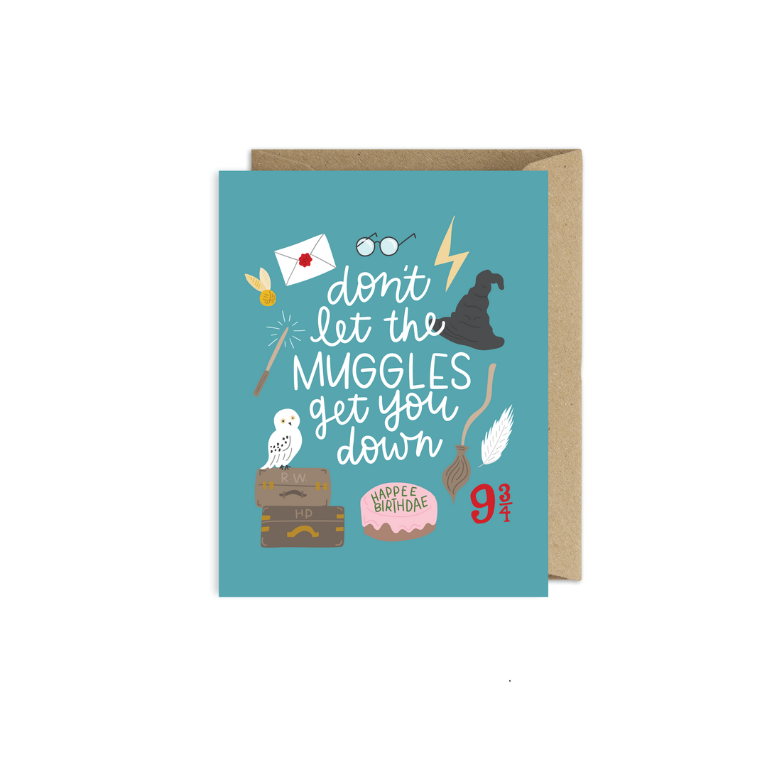Harry Potter Inspired Encouragement Greeting Card - Merry Piglets