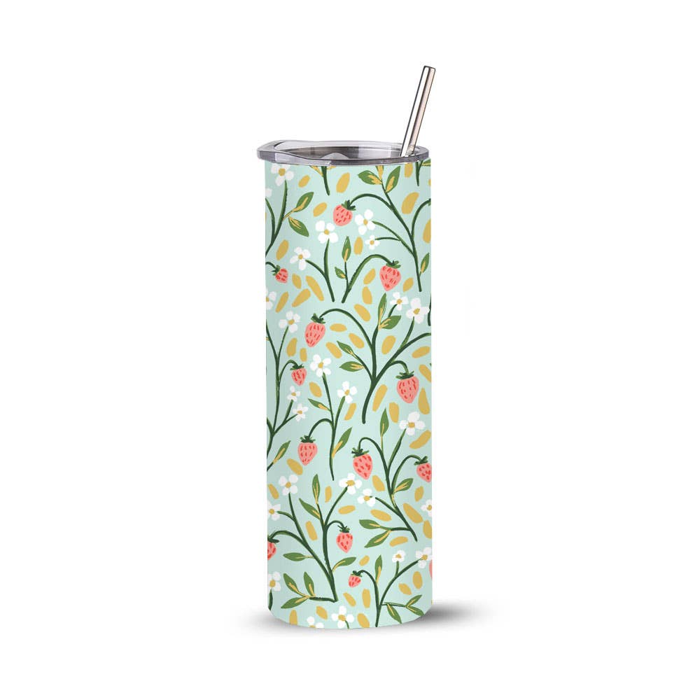 Strawberry Meadow Tumbler - Merry Piglets