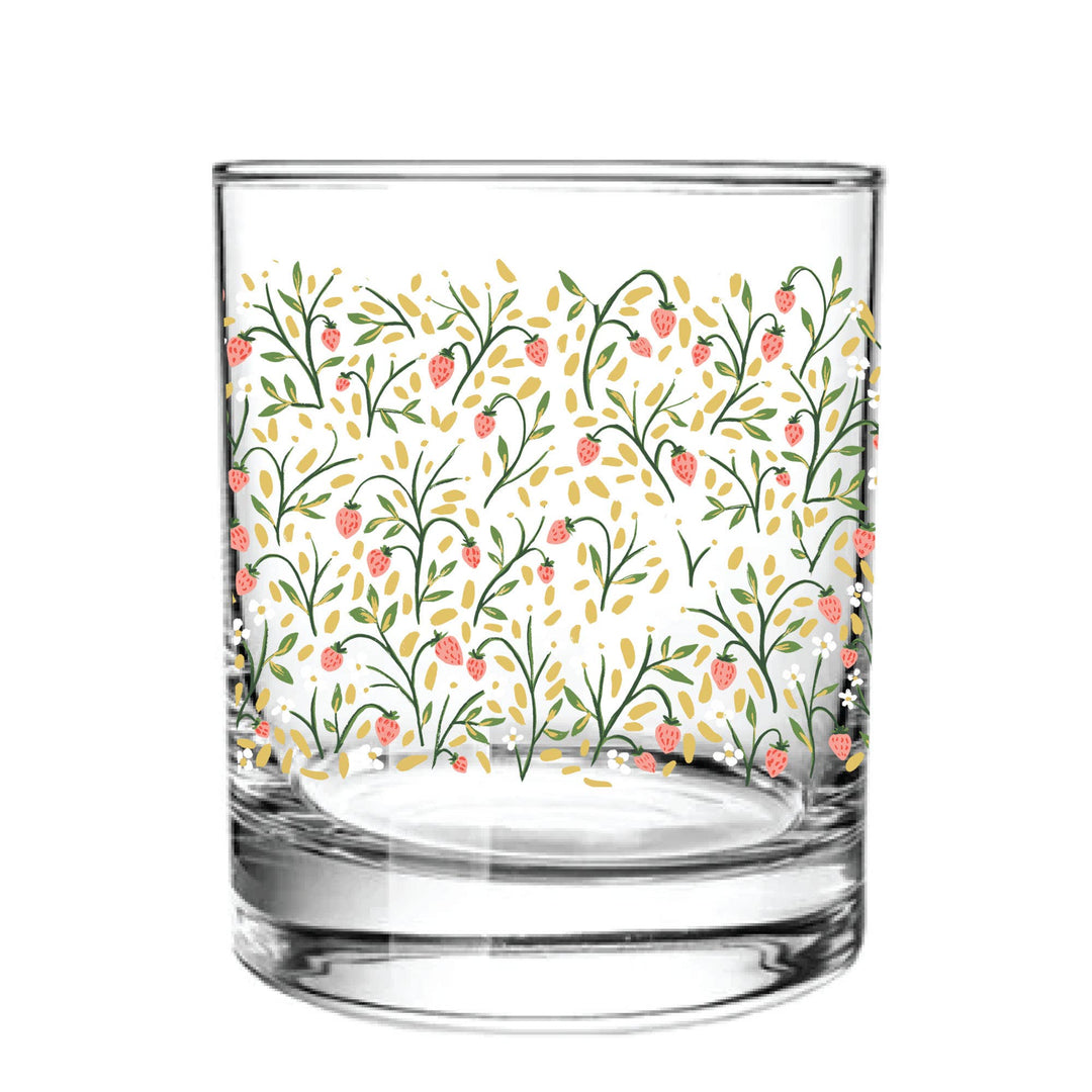 Strawberry Meadow Short Juice Glass - Merry Piglets
