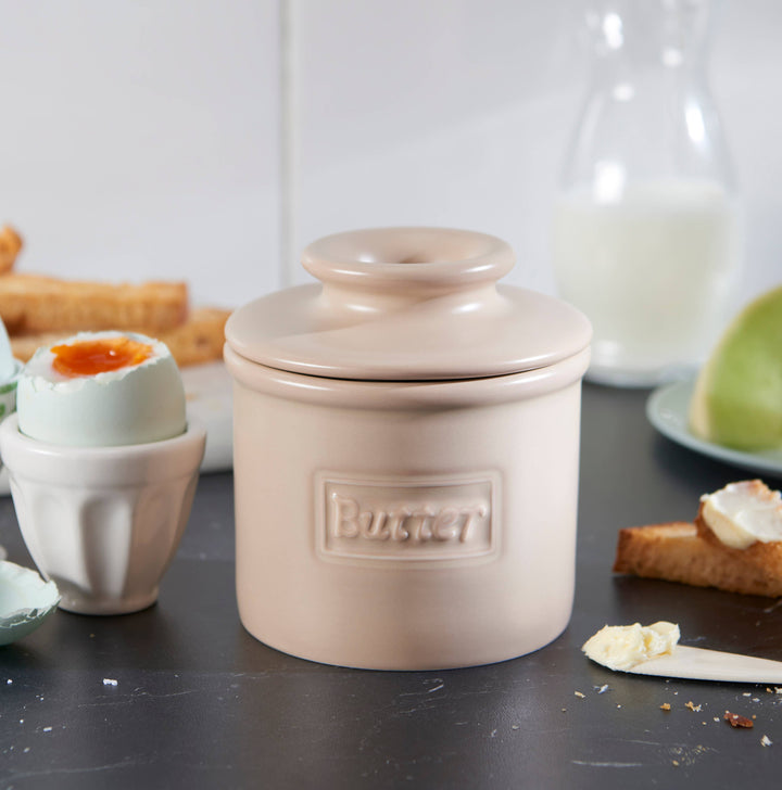 Cafe Matte Beige Butter Bell Crock