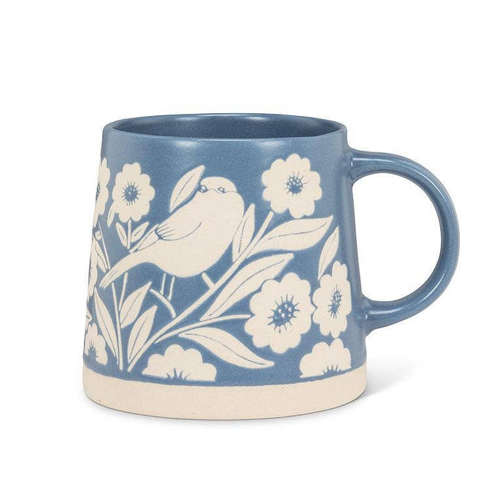 Leaves & Birds Blue Mug