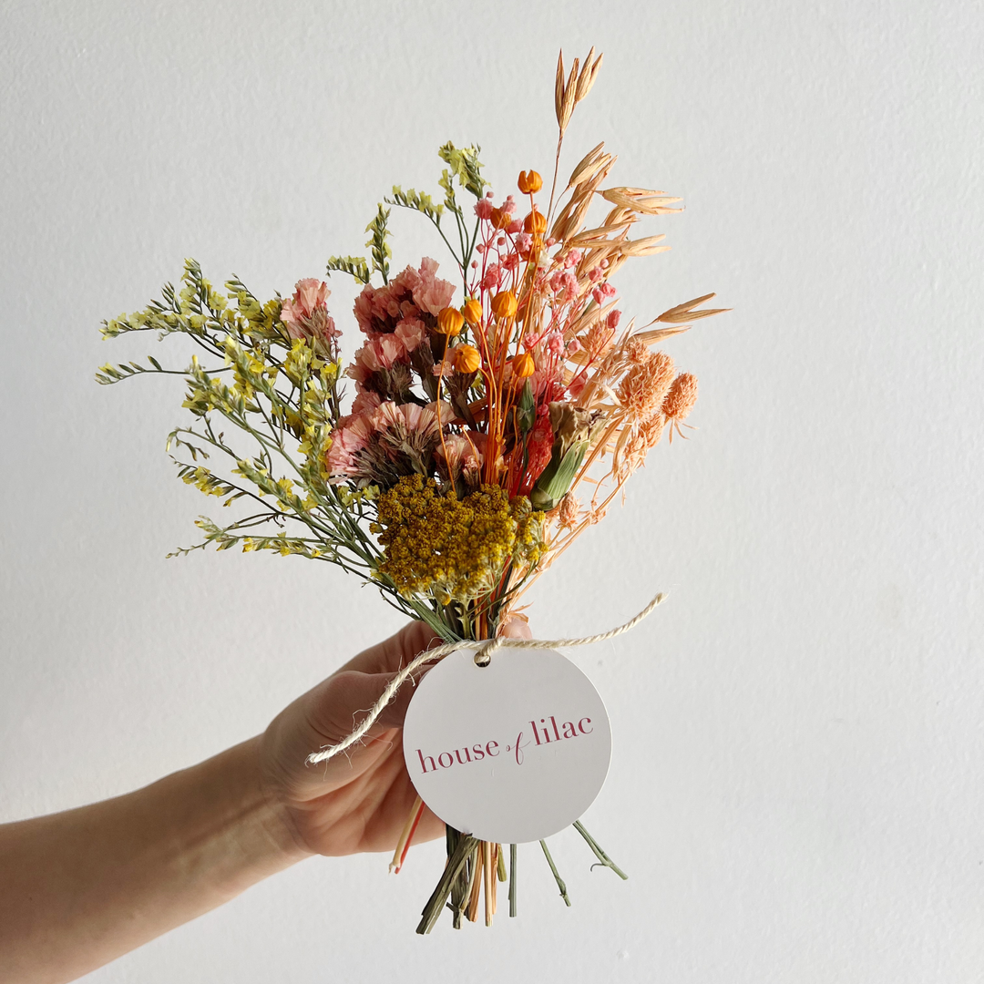 House of Lilac - Spring Whimsical Dried Flower Bundles: Tangerine Dreams - Merry Piglets