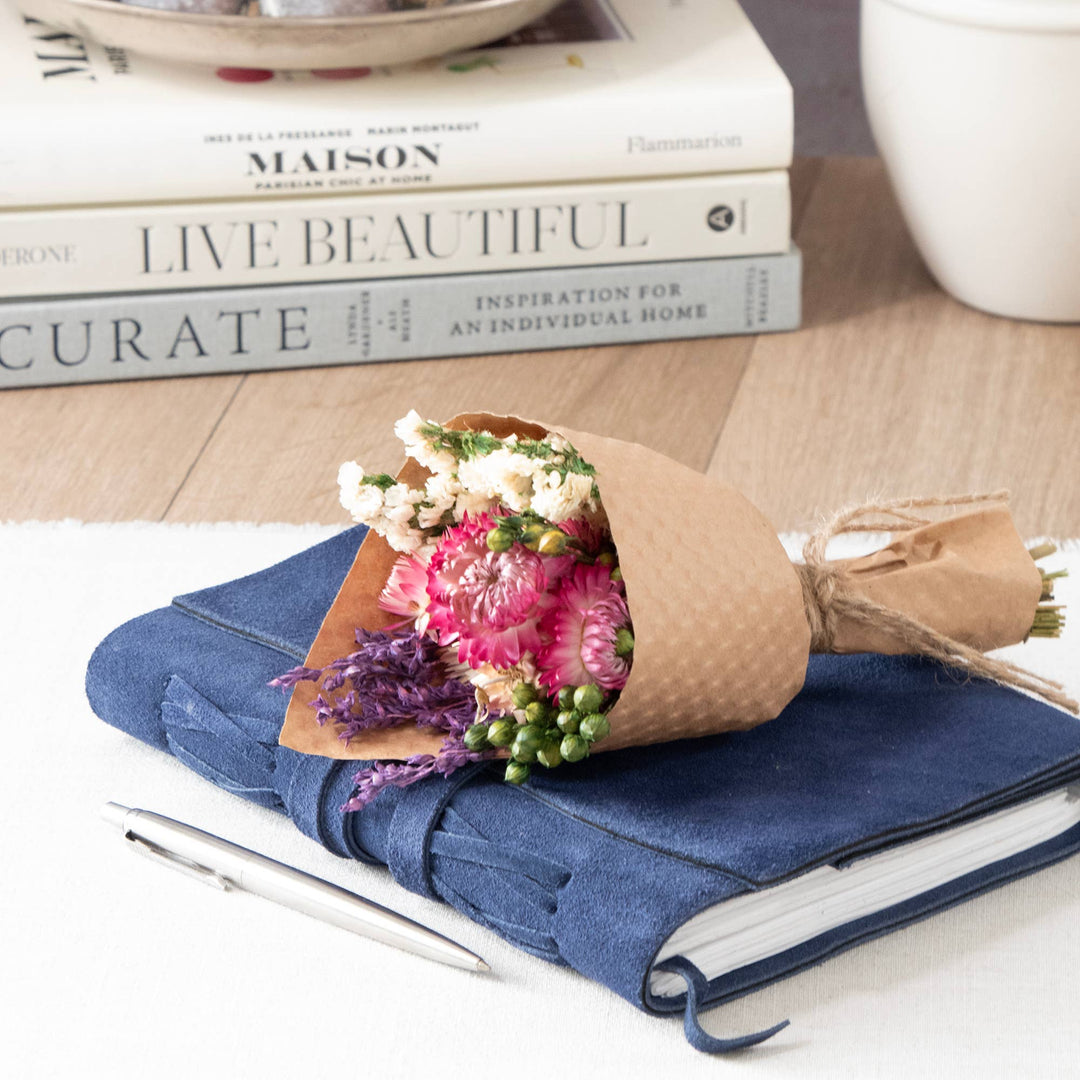 Strawflower & Larkspur Mini Bouquet