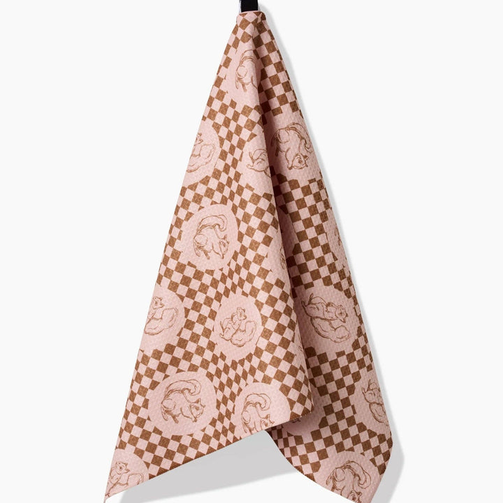 Nuts About You Geometry Tea Towel