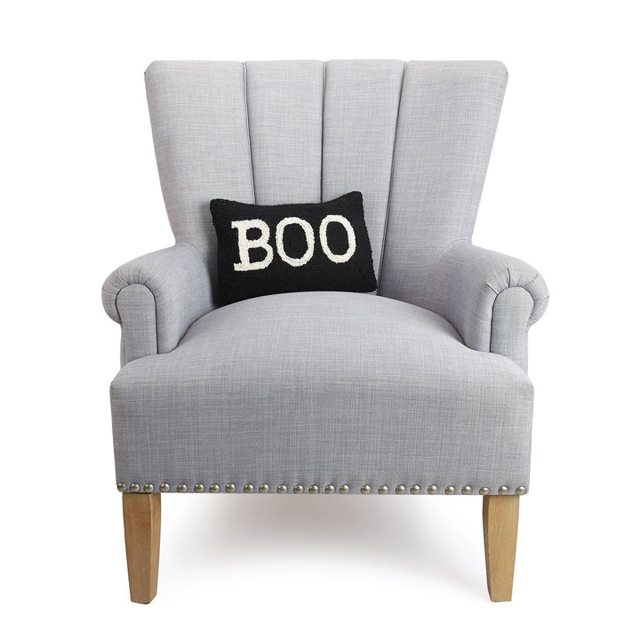 Boo Wool Hooked Pillow