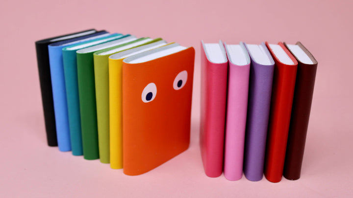 Googly Eye Mini Leather Notebook: Dark Pink