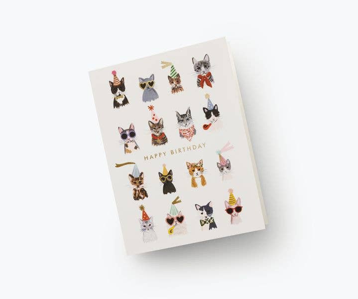 Cool Cats Birthday Greeting Card - Merry Piglets