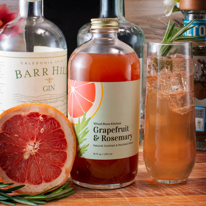 Grapefruit and Rosemary Cocktail & Mocktail Mixer - Merry Piglets