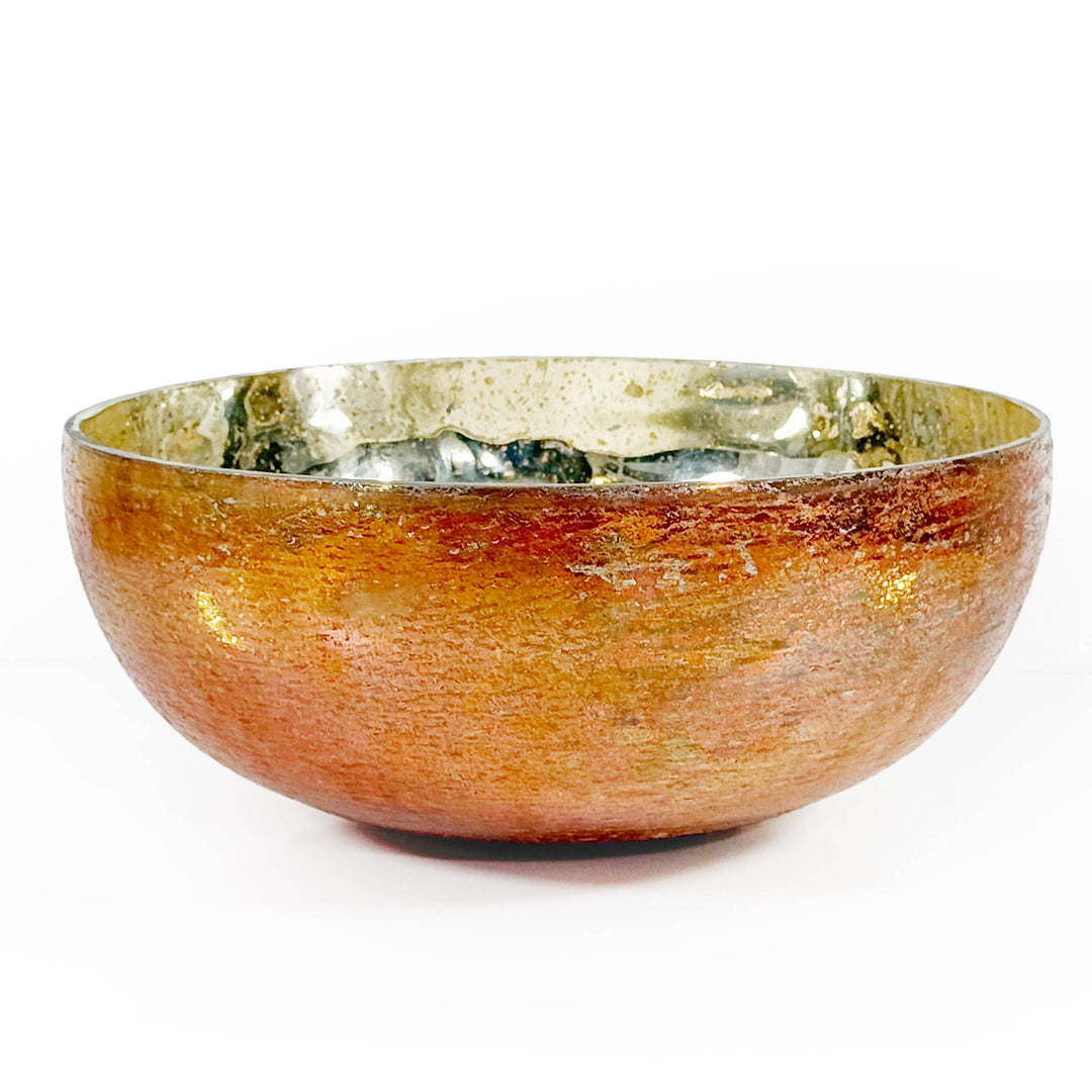 Amber Mercury Glass Bowl