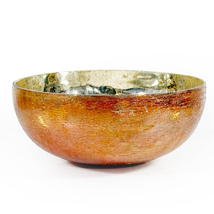 Amber Mercury Glass Bowl