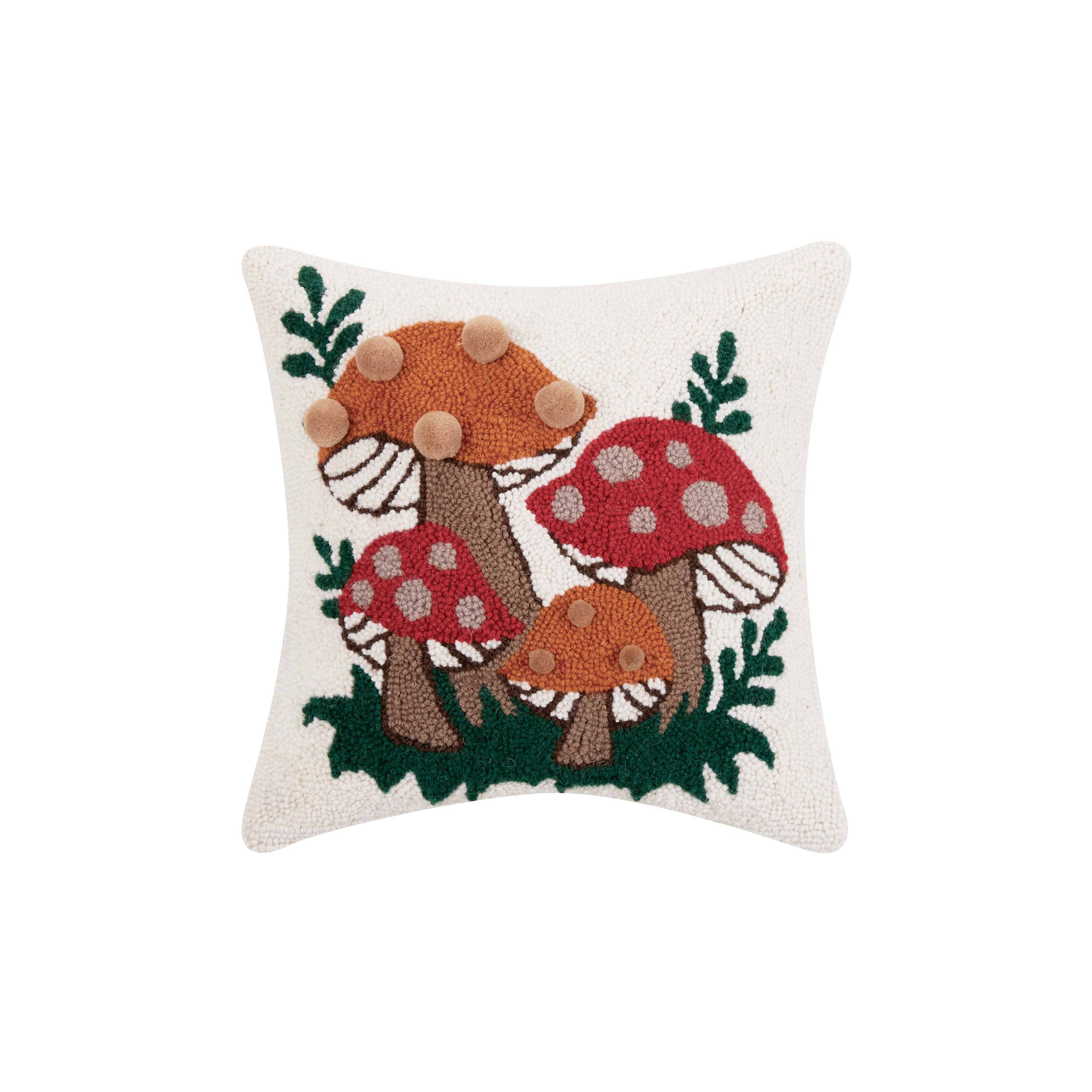 Shroomy Pom Pom Hook Pillow - Thumbnail 3