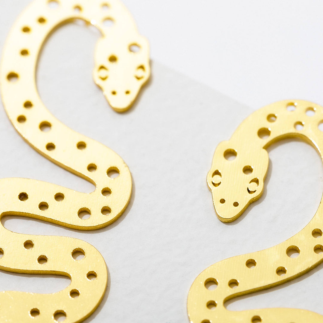Britney Snake Gold Earrings
